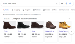 exemplos de tráfego pago no Google Shopping